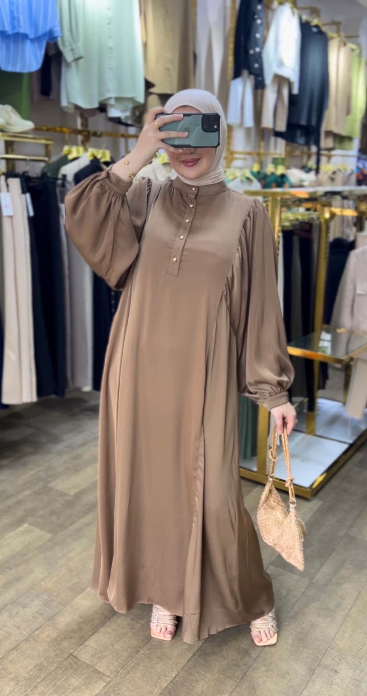 Robe hijab soie