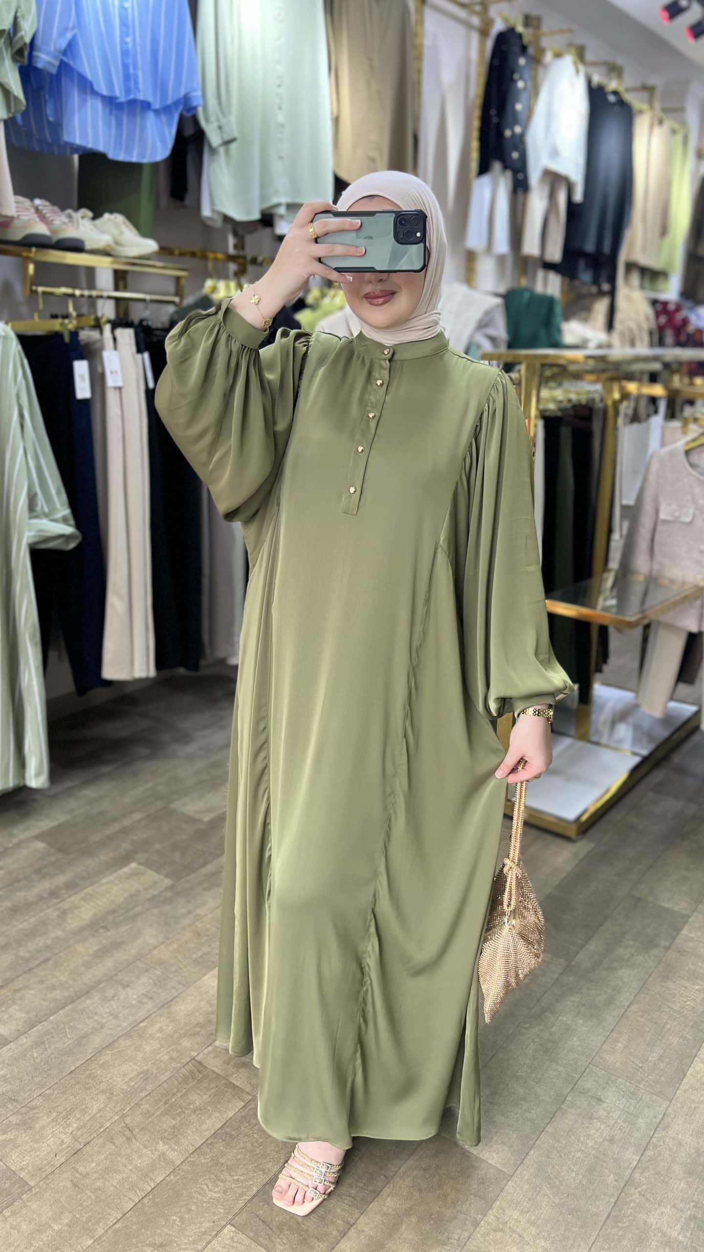 Robe hijab soie