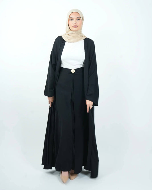Ensemble kimono long et jupe drapé
